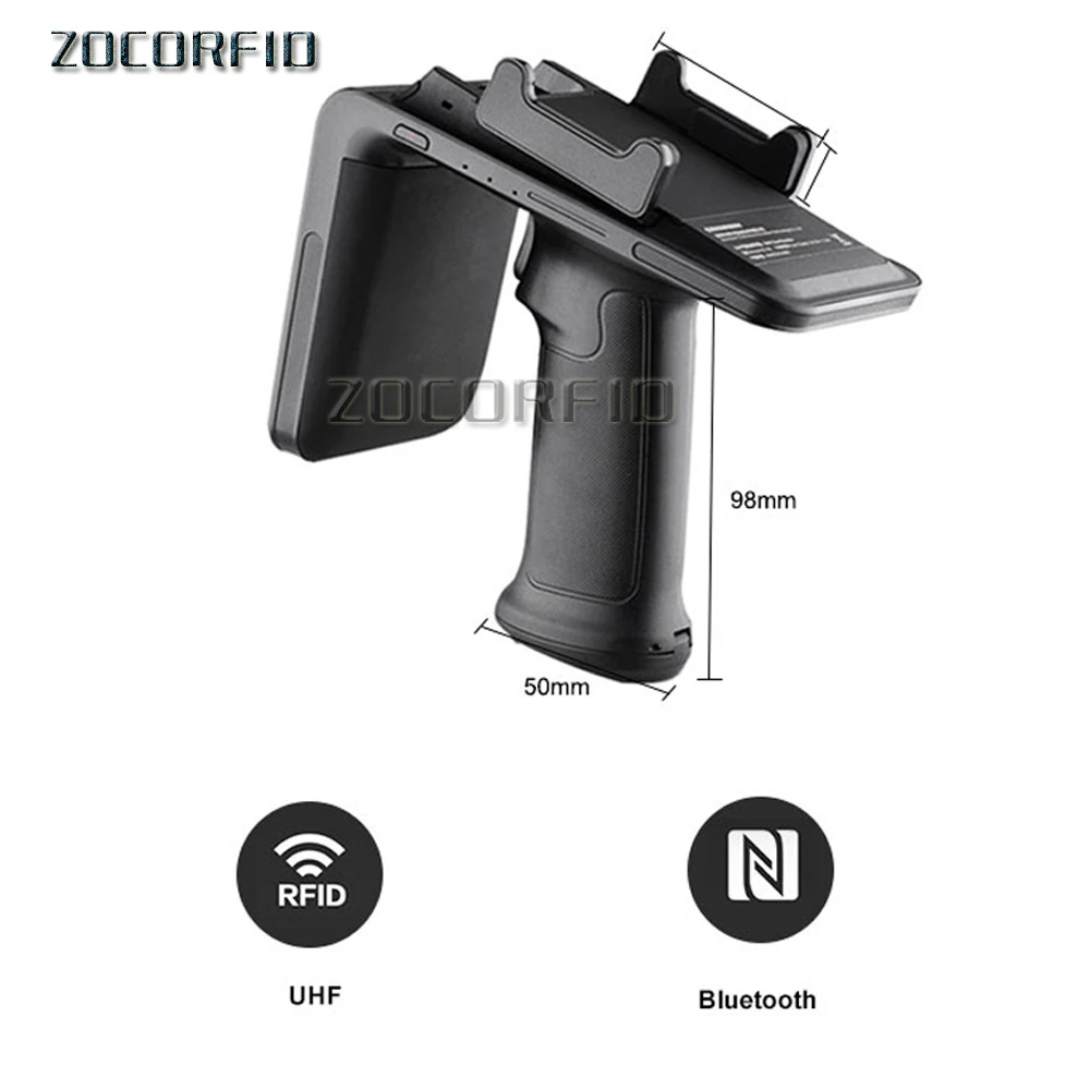 Long Range Distance UHF Rfid Sled Reader with Bluetooth and Android Working System for Warehouse Management