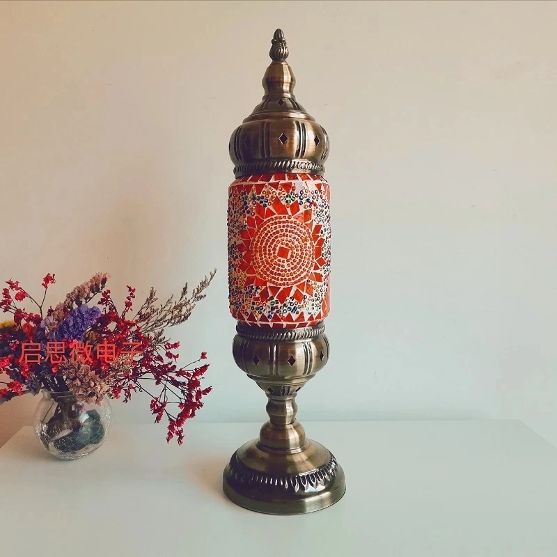 Turkish Mosaic Table Lamp Vintage Art Deco Handcrafted Lamparas De Mesa Glass Bed Light Lamparas Con Mosaicos Night Lights