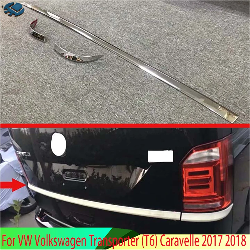 For VW Volkswagen Transporter (T6) Caravelle 2017-2022 Car Accessories ABS Chrome Tail Gate Door Up Cover Trim