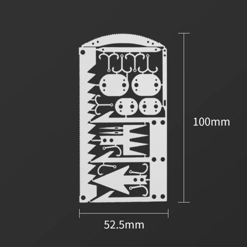 Survival Tool Card 22 In 1 Survival Card-Multi Purpose Pocket Tool Stainless Steel Survival Camping Hiking Fishing Hunting Tools