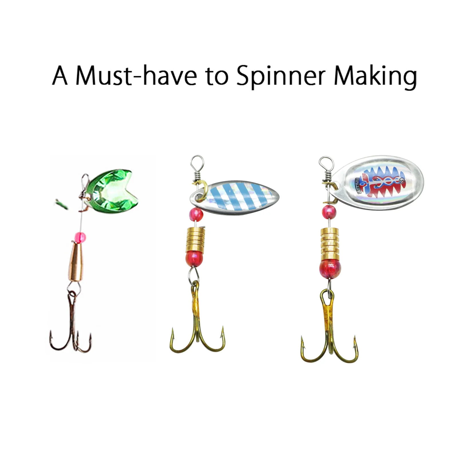 10/20pcs Fishing Spinner Bead Lure Bodies for Making Spinnerbait Taxes Rig Inline Spinner Bass Trout Perch Crappies Freshwater