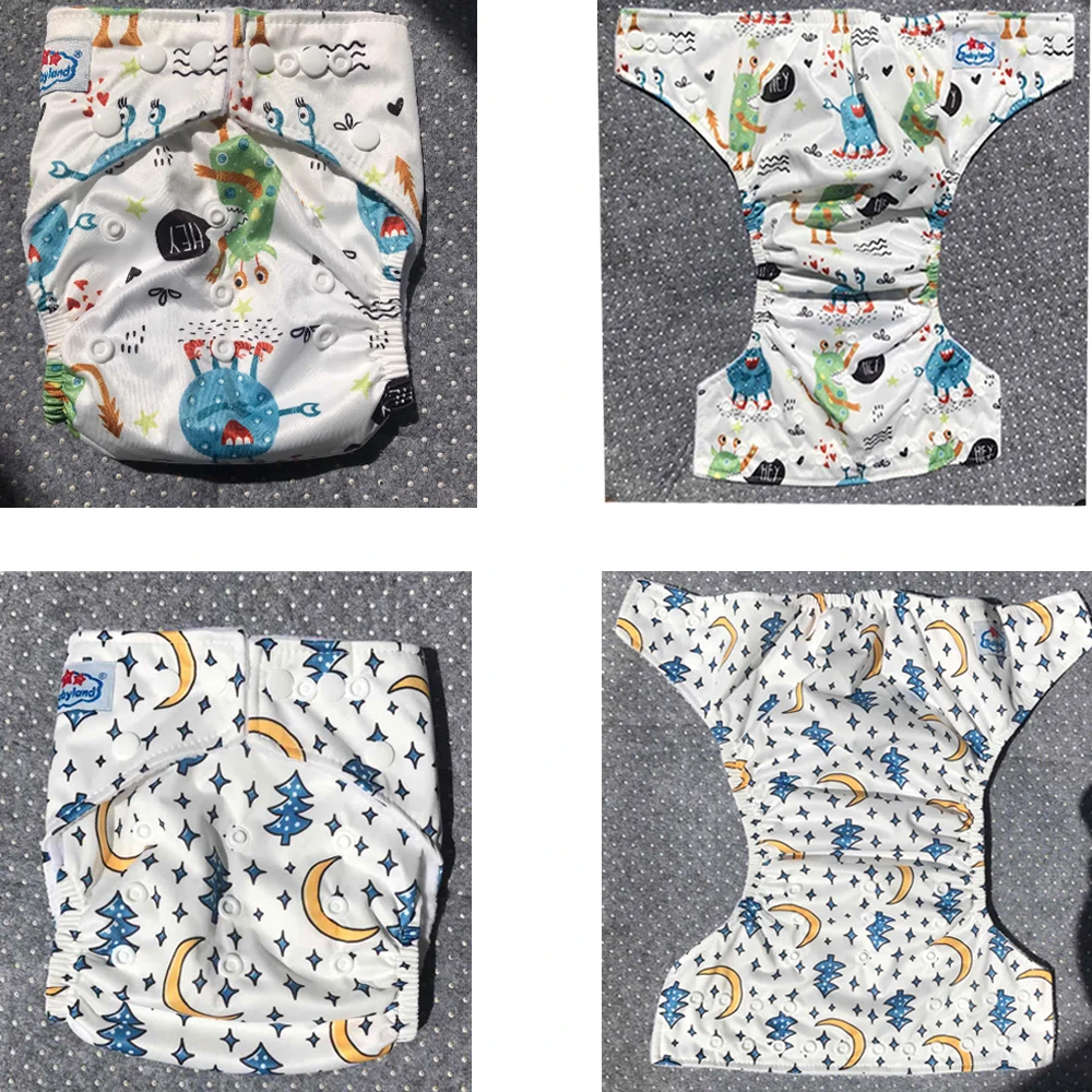 

Newest Prints Baby Cloth Diaper 15pcs My Choice Patterns Reusable Nappy Covers Babyland Microfleece Pocket Diapers 3-15KG Baby