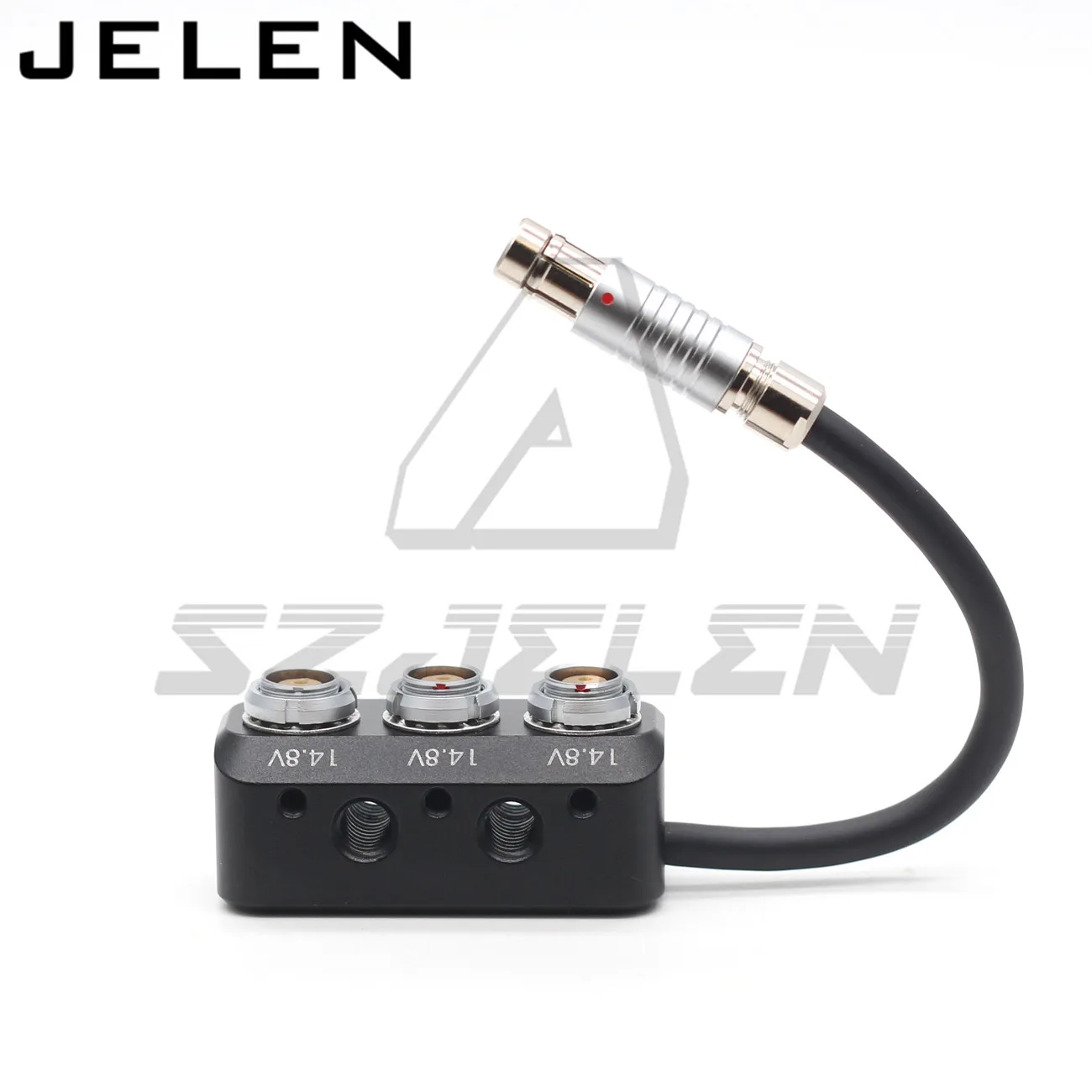 ARRI RS 3pin Male to 0B 2 pin Female Hub Adapter Splitter for Camera Power Supply Distributor, three way splitter