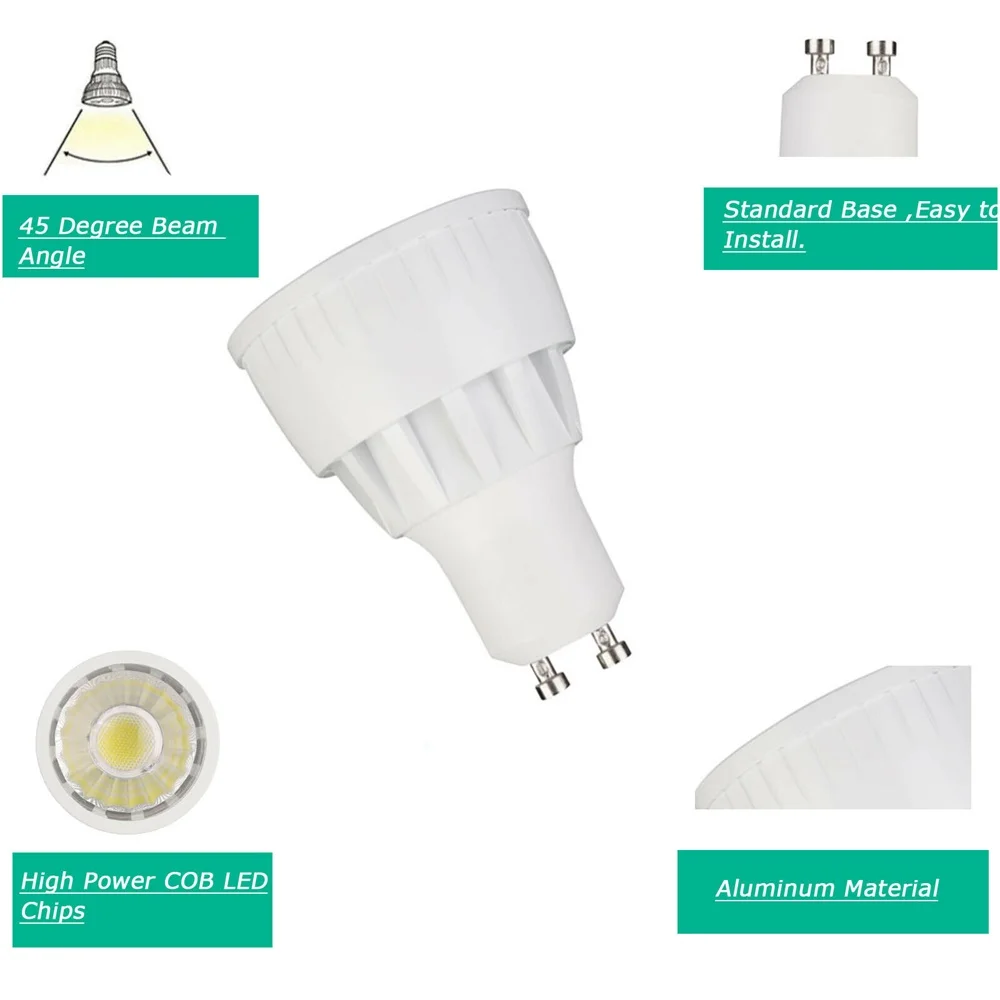 MR16 GU10 Dimmable LED COB Spotlight Bulb Lights GU5.3 E12 B15 E27 E14 B22 Bayonet 7W 9W 12W Bright Home Lamp AC 110V 220V