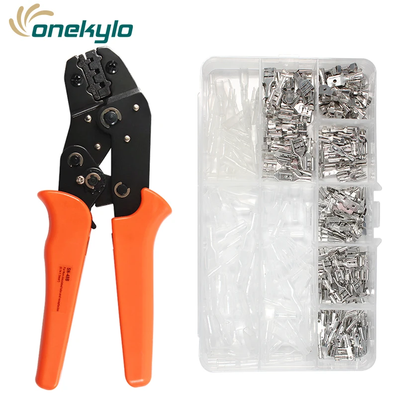 

Wire Crimping Tool For 2.8/4.8/6.3 Terminals Crimper SN-48B Crimping Plier 0.15-1.5mm² Electrician Hand Tool