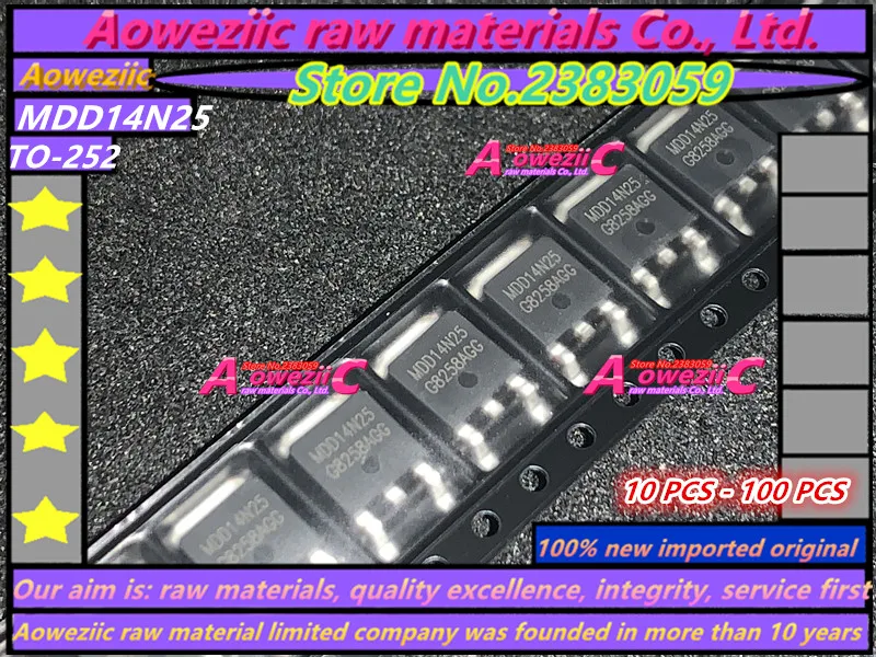 Aoweziic 100% New Imported Original MDD14N25 14N25  SMK630D SMK630  FDD8N50NZ 8N50NZ  AOD5N50  D5N50  TO-252 LCD plasma tube