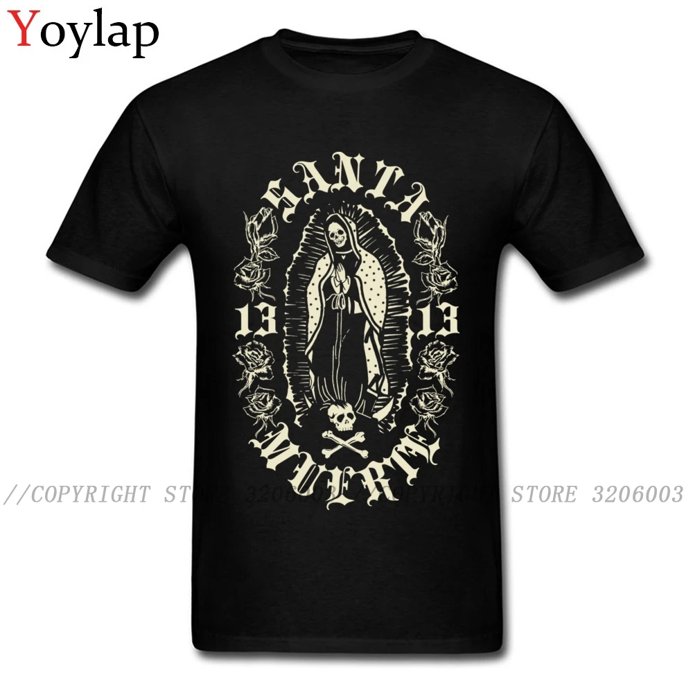 Tees Santa Muerte 13 Fall 2024 Popular Custom Short Sleeve All Cotton Crew Neck Men\'s T-shirts Custom Tee Shirts