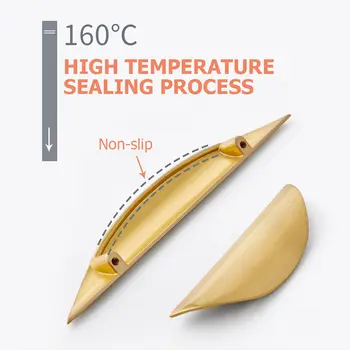 KAK Měděné zlaté úchytky skříněk Úchytky zásuvek Černé kuchyňské úchytky Úchytky dveří skříněk Půlměsíc Nábytková úchytka Dveřní kování 10 nejlepší prodej zlaté úchytky skříněk - №7