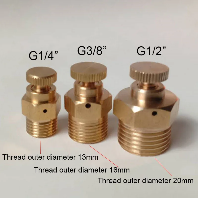 

Brass Water Pump Exhaust Valve Accessories G1/4" G3/8" G1/2" Thickened Type