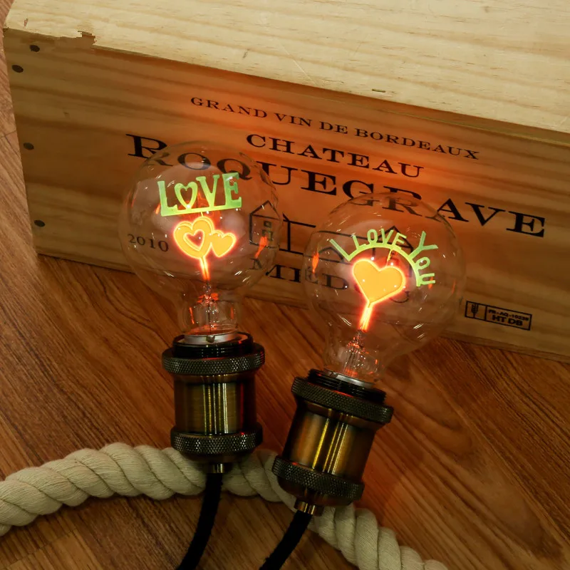 エジソンランプ E27 220v 装飾白熱電球 G80 ヴィンテージノベルティホリデーライト 3 ワットクリスマスライト家庭用ランパーダ