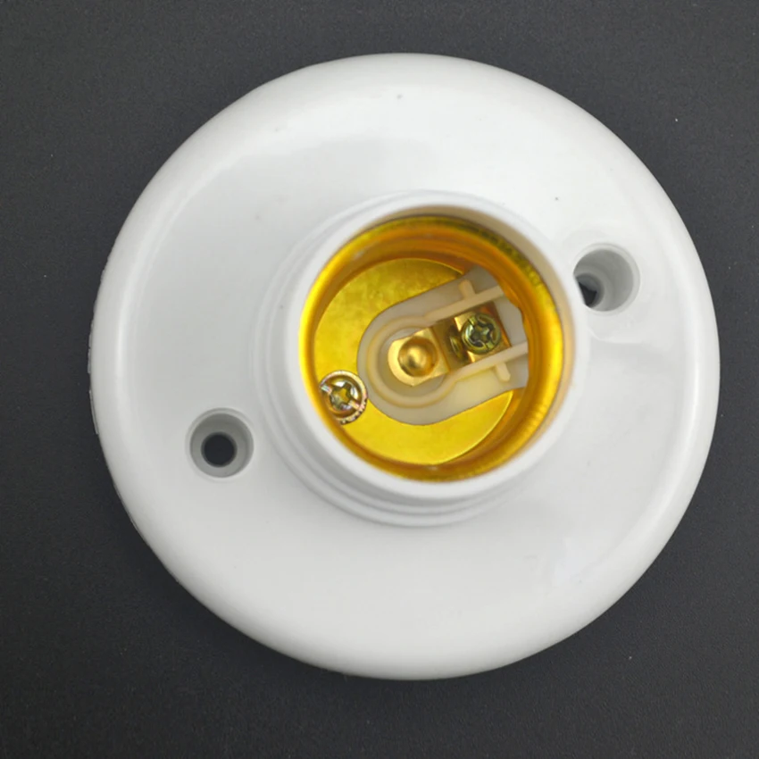 พลาสติกเดสก์ท็อปฐานโคมไฟ250V 6A ทองแดงฐานผู้ถือ E27สกรูฐานหลอดไฟสำหรับ LED Night light โคมไฟฆ่าเชื้อโรค