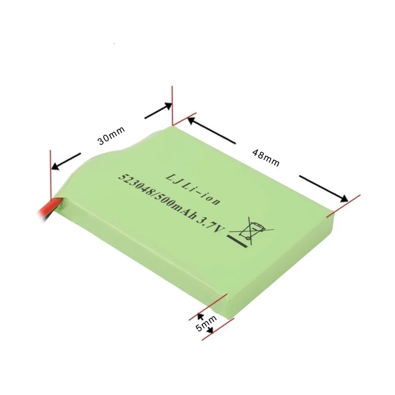 Batería de iones de litio de 3,7 V, 500mAh, 523048 + cargador para Control remoto, batería eléctrica para juguetes de dinosaurios, tambor de mano para máquina de apoyo RC