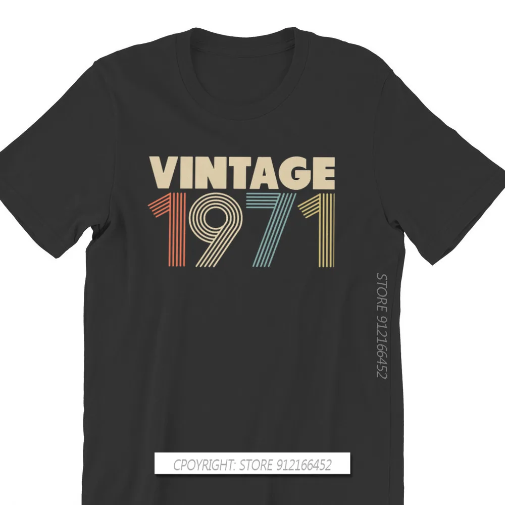 1971 50th Anniversary Fabric TShirt Vintage Color Elegant T Shirt Oversize Men Tees Shirt New Design Big Sale