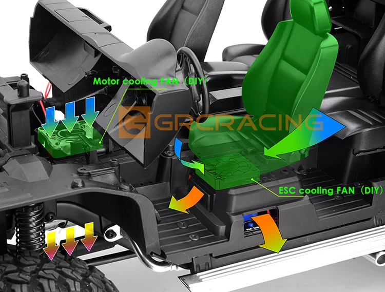 Für 1/10 Rc Auto Traxxas Trx4 K5 Innenraum Pioneer 1979 Simulation Mittelkonsole Sitz Modifikation Teile Grc G161kb – Detail 23