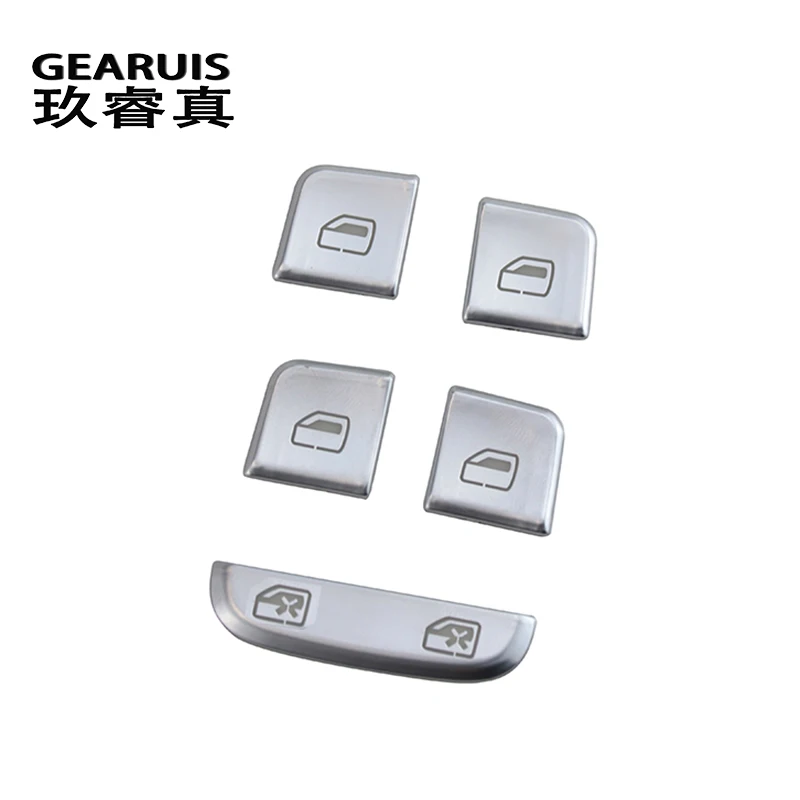 Car Styling For Audi A3 8V S3 Interior Door Window Glass Switch Buttons Frame Cover Stickers Trim panel Sequins Auto Accessories