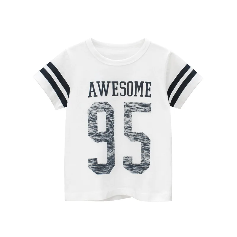 2022 Spring Summer Children T-Shirts Clothes for Boys Girls Letter Cartoon Number Short Sleeve Tops Baby Tees Bottoming Shirts