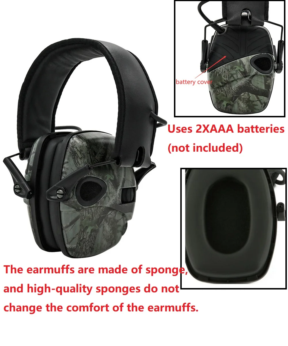 Electronic Shooting Earmuffs Tactical Outdoor Sports Anti-noise Sound Amplification Hearing Protection Headphones Tactical Heads