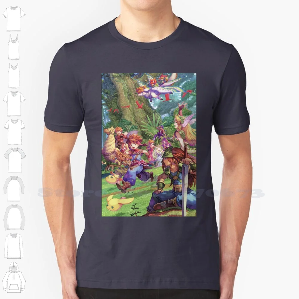 Collection Of 100% Cotton T-Shirt Secret Of Legend Of Tree Jrpg Square Enix Seiken Densetsu Final Fantasy Snes Retro Organic