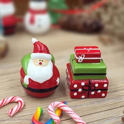 Kitchen Spice Jar 2pcs/set Ceramic Pepper spray christmas tree decorations Spice Holder Storage Bottle Santa Claus For spice box