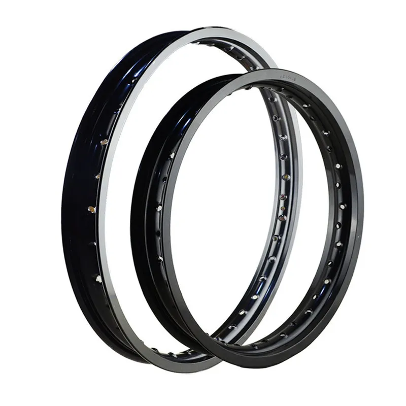 Motorcycle Accessories 6061 Aviation Aluminum F & R Black / Silver Rims Wheel Circle 2.15x18 1.60x21 36 Spoke Holes