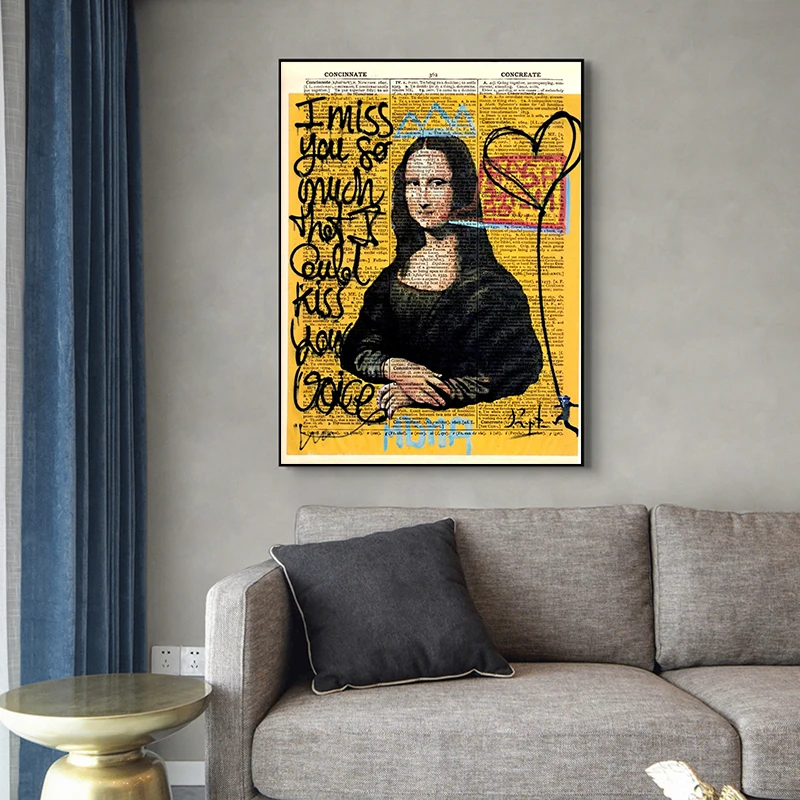 Fashion Style Graffiti Canvas Painting Portrait Posters and Prints Wall Art Picture for Living Room Home Decor Shopify Drop ship