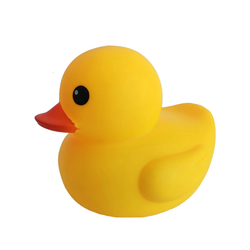 Big Size Baby Rattle Bath Toy Rubber Yellow Duck Squeeze Animal Children Bathing Bathtub Water Toys Race Squeaky Duck Ornament