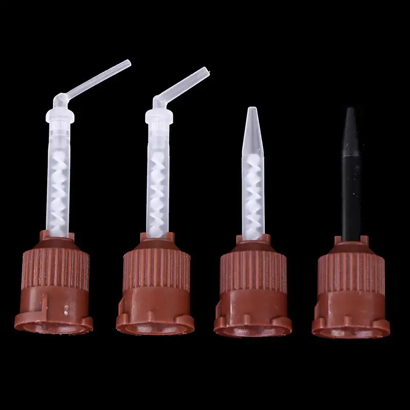 50 Pcs/Pack Dental Materials 3.5mm Impression Mixing Tips Temporary Silicon Rubber Dispenser Gun Mix Head Dentist Tools