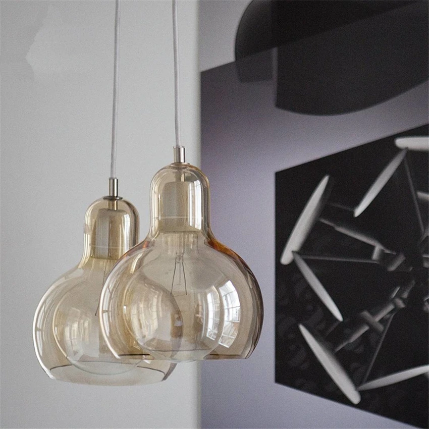 

Nordic Design Korean Glass Pendant Lights Bedroom Bedside Modern Kitchen Restaurant Bedroom Dining Room Deco Hanging Lights