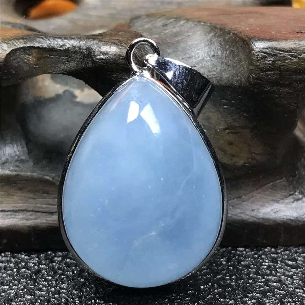 

Топ натуральный синий аквамарин кулон ювелирные изделия для женщин леди мужчины подарок кристалл 24x19x10 мм каменные бусины серебряный энергетический драгоценный камень AAAAA