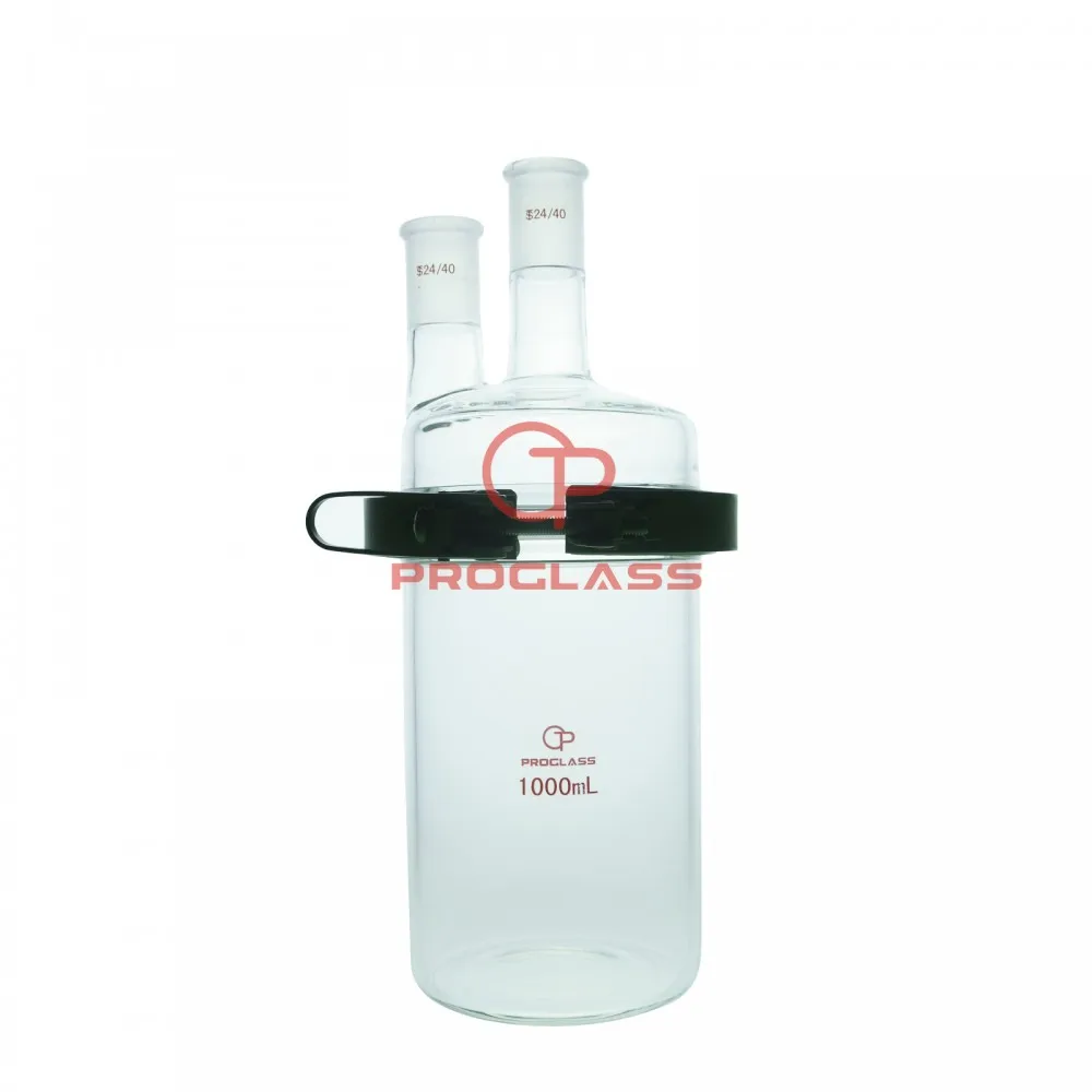 500mL,Separate Flask,Two Necks with Easy Open PTFE Clamp,Customized Necks