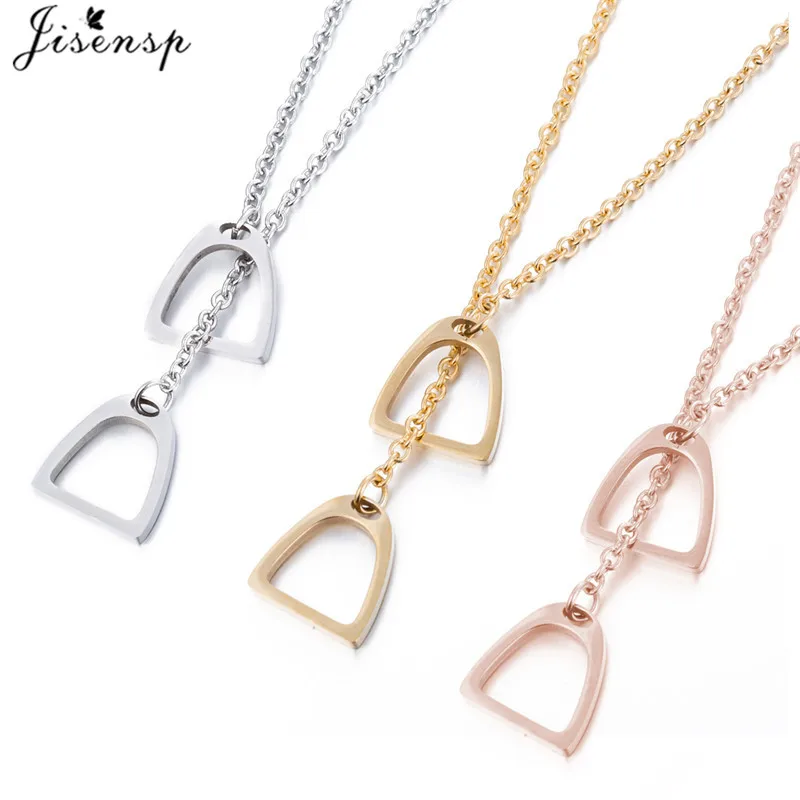 Simple Lucky Animal Horse Pendant Necklaces for Women Men Jewelry Long Chain Horseshoe Hoof Necklace Choker Collier 2024