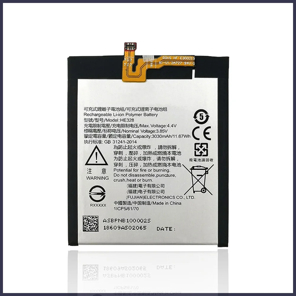 Batteria per smartphone di alta qualità con strumenti e numero di tracciamento, HE328, HE 328, Nokia 8 TA-1004, N8, 100% reale, nuovo