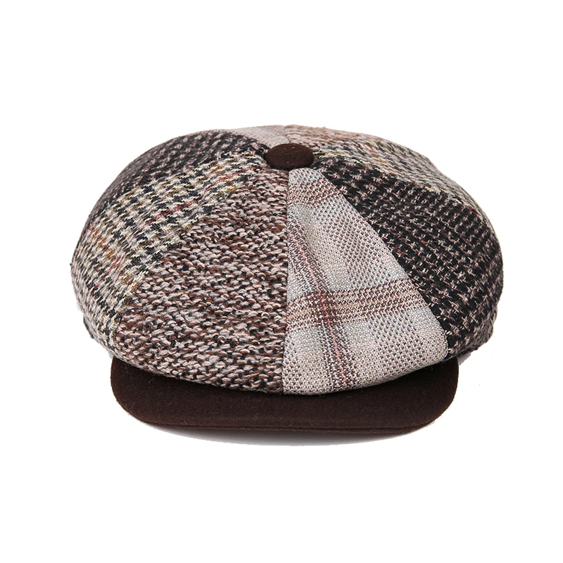2020 Autumn Winter New Tommy Hats Men Newsboy Hats Vintage Splicing Octagon Cap Women Casual Berets Gatsby Flat Hat BLM270