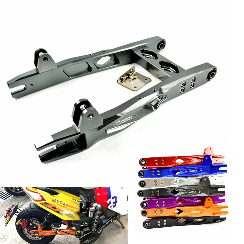 Electric Motorcycle Swing Arm CNC Adjustable 3D Rear Flat Fork Universal For Yamaha FORCE RSZ JOG GOGO Niu U1/U2/UB/UQI Modify