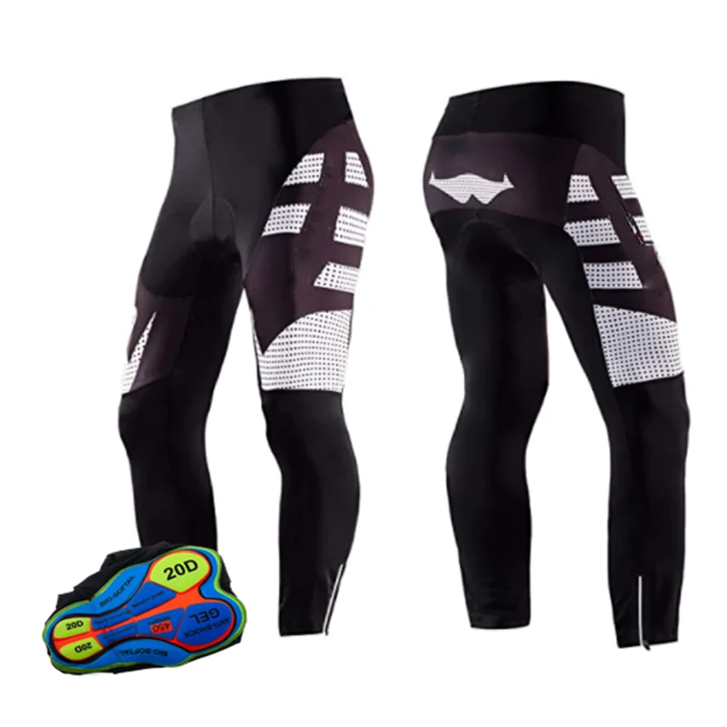 Quick-Drying Men\'s Underwear Sponge Gel 20D Padded Bike Tight Fitting Shockproof Downhill Slope Long Pants Cycling