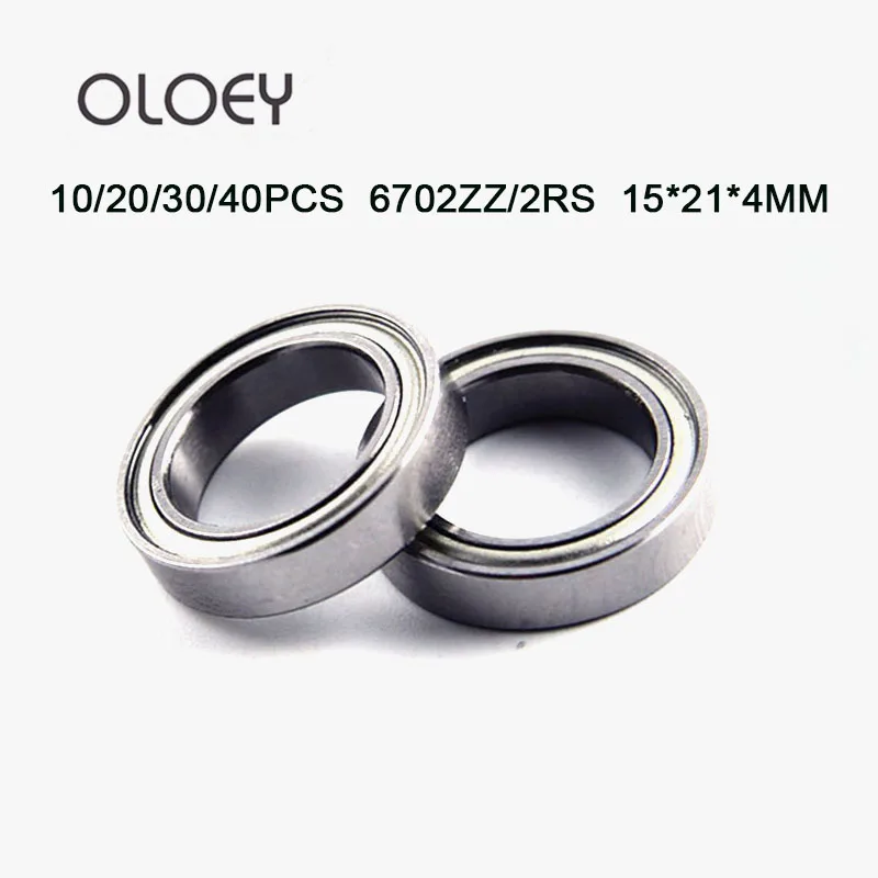 

6702ZZ 2RS 10/20/30/40pcs Bearing ABEC-1 15x21x4 mm Thin Section 6702 ZZ Ball Bearings 61702 ZZ 6702z GCR15 BEARING STEEL