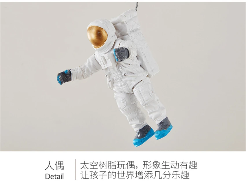 Cartoon astronaut spacecraft ceiling lights children's bedroom lamp modern study lighting LED