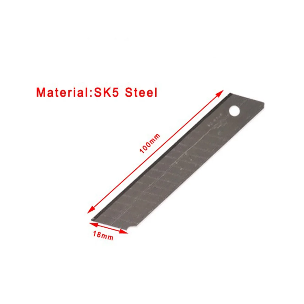 BOSI 10 шт. Универсальный нож лезвия SK5 Сталь 100 мм x 18 мм x 0,5 мм