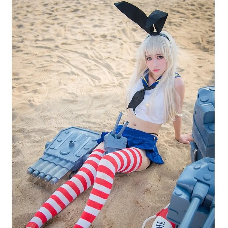 Anime Kantai Collection Cosplay Costume Shimakaze Uniforms Women Outfits Full Set