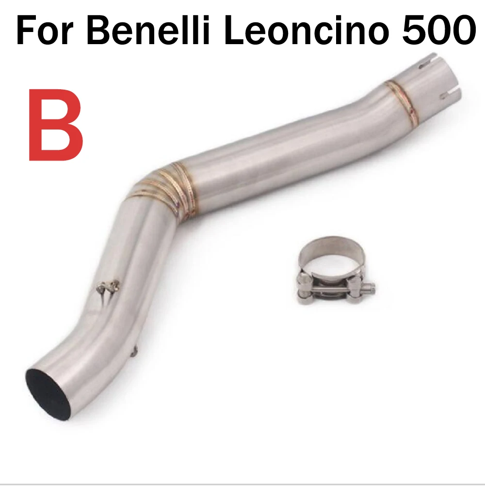 For Benelli TRK502 TRK 502 Modified Motorcycle Full System Exhaust Muffler Middle Link Pipe Motocross Escape Moto Slip On