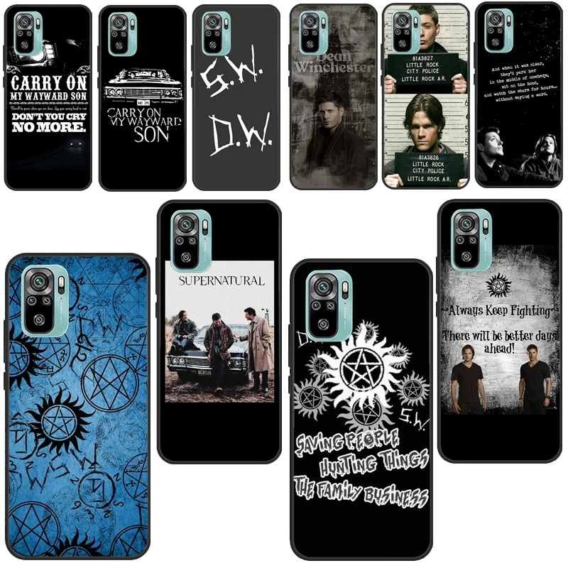 Supernatural SPN Dean And Sam For Xiaomi Redmi Note 9 Pro Note8 8T 9S Note 10 Pro Case For Redmi 9T K40 9 9A 9C Cover