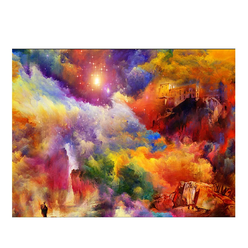 

Abstract Construction Colorful Oil Painting on Canvas Cuadros Posters and Prints Scandinavian Wall Art Picture for Living Room