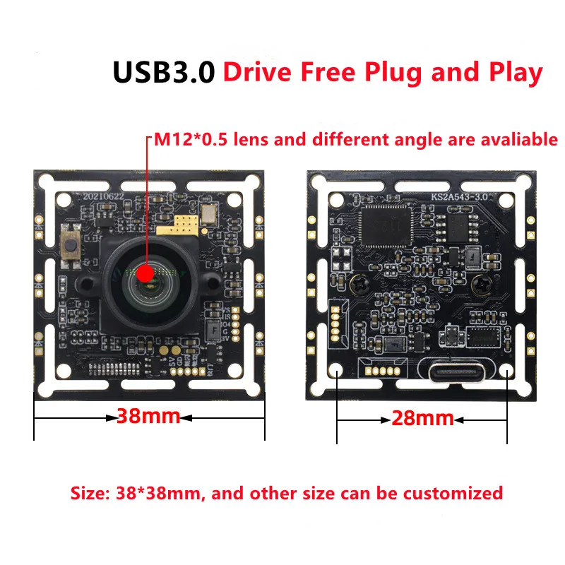 2MP Global Shutter USB 3,0 Externe Trigger Low-Verzögerung Hohe-Speed Bewegung Erfassung Kamera Modul