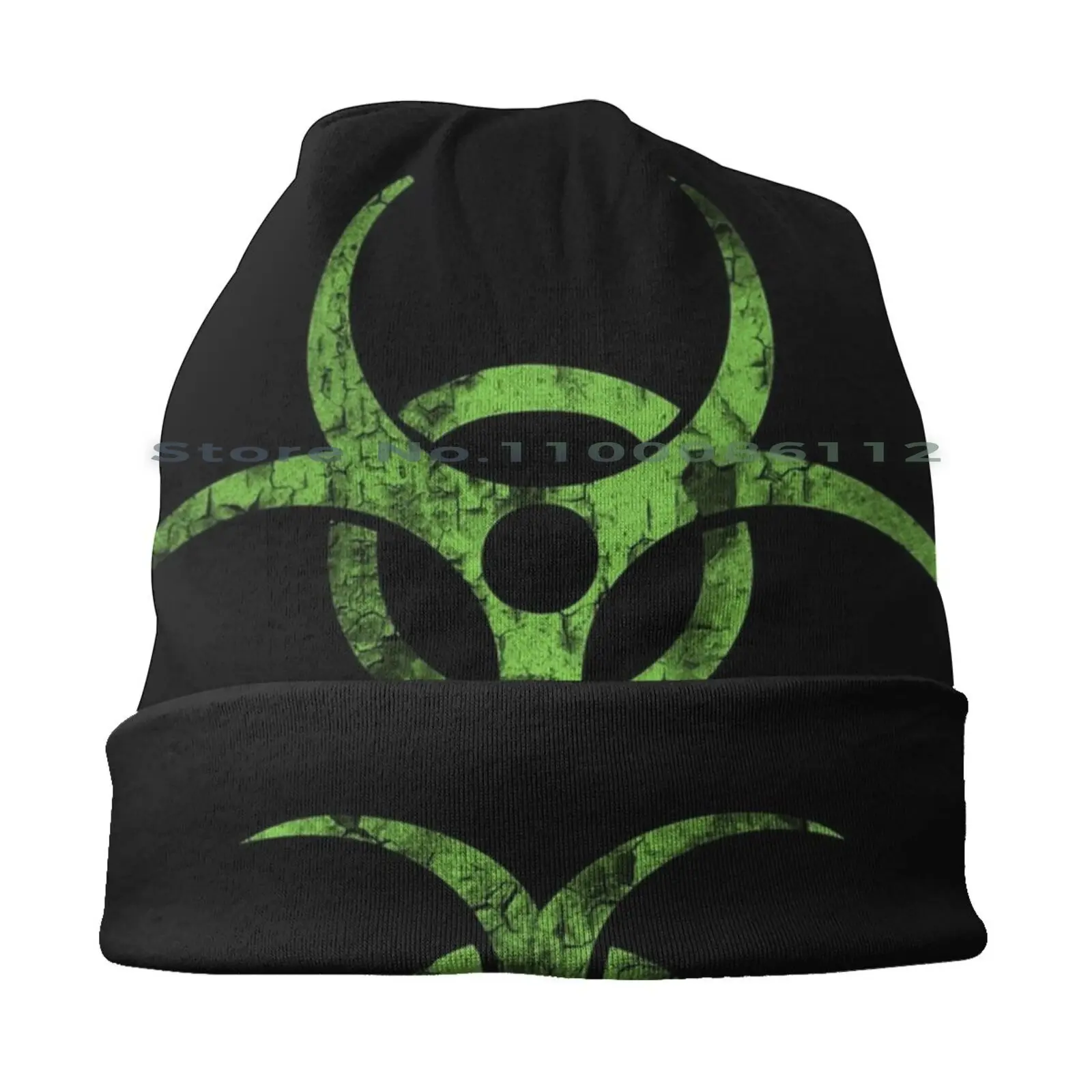 Bat Biohazard Vintage Beanies Knit Hat Biohazard Logo Symbol Nemesis Umbrella Walking Dead Atomic Nuke Danger Warning Caution