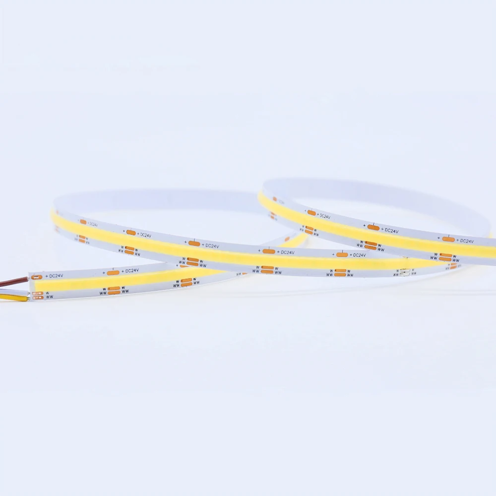 5M 24V CCT COB LED Strip Light  608led/meter CRI90 CCT Adjustable 2700K+6000k High Lumen LED Strip no Dark Spot Linear Dimmable