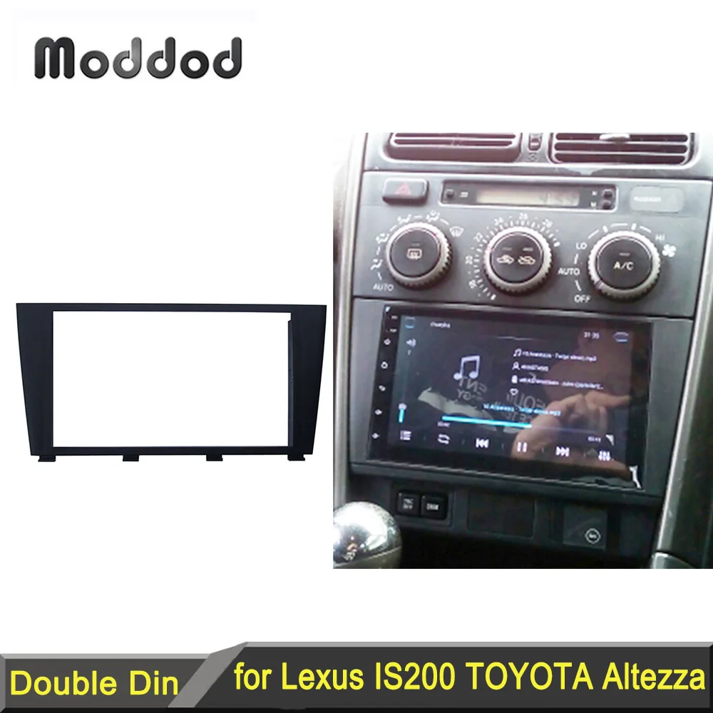 Double Din Fascia for Lexus IS200 Toyota Altezza Stereo Panel Radio DVD CD Mounting Installation Trim Kit