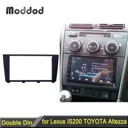 Duplo Din Fascia Montagem Kit Guarnição Instalação, Painel estéreo, Rádio DVD e CD, Lexus IS200, Toyota Altezza