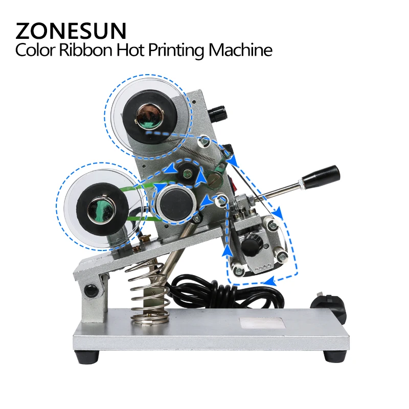 ZONESUN ZY-RM5 Expiry Date Printing Machine With Printer Ribbons  Machine Coding Machine on Plastic bag Batch Number