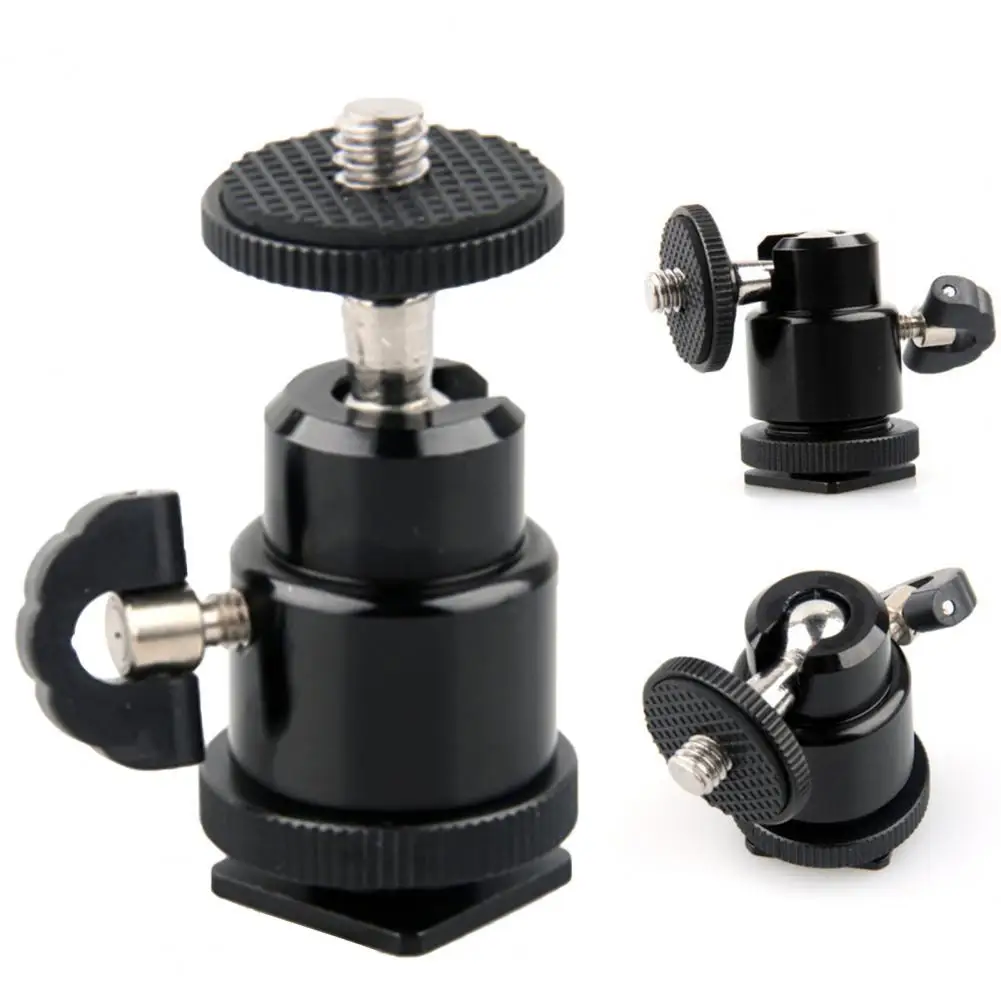 Bluelans Standard 1/4 śruba Port głowica kulowa wygodny panoramiczny Metal 360 stopni obrotowy Adapter do trójnogu do aparatu