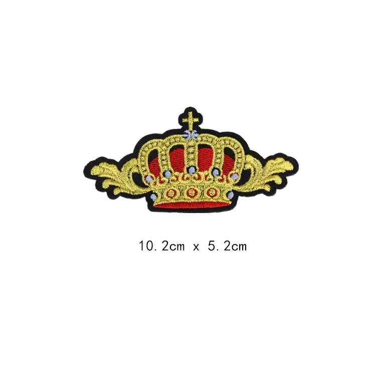 Golden Crown Pattern Clothes Cloth Stickers Cartoon Embroidery Standard Patch Clothes Hat Decoration